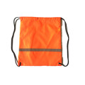 Drawstring Backpack Bag With Reflective Tape